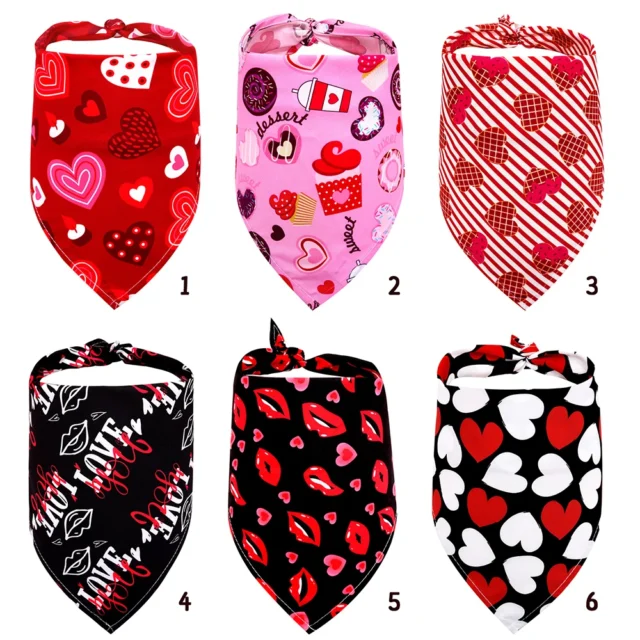 50pcs Valentine's Day Large Dog Bandanas For Dogs Triangular Scarf Small Medium Pet Dogs Saliva Towel Dog Accessories - Image 4