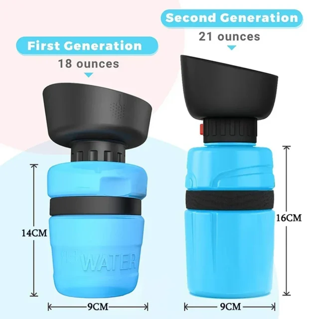 600ml Portable Dog Water Bottle Foldable Pet Feeder Bowl Water Bottle Pets Outdoor Travel Drinking Dog Drink Bowl Dogs BPA Free - Image 4