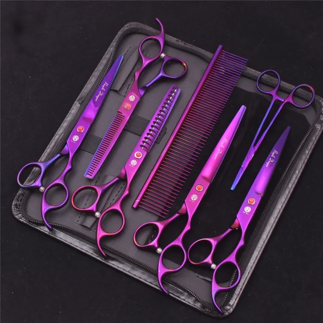 7" Professional Pet Dog Scissors Stainless Steel Thinning Cutting Shears Dogs Cats Grooming Scissors Hair Trimming Tools Z3003