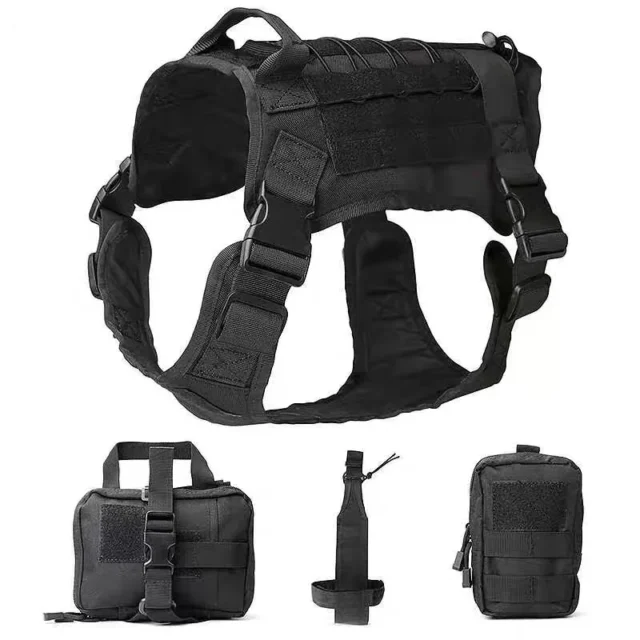 Military Dog Harness Vest, Tactical Accessories, Fit for Pitbull, Pug, Perros, Chien, Grande - Image 3