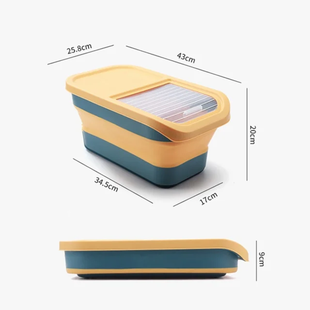 13LB Collapsible Pet Cat Dog Food Storage Container Folding Pet Food Container With Lids Sealing Box Kitchen Grain Storage Boxes - Image 4