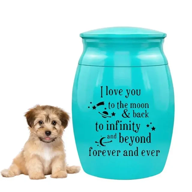 Pet Urn Dog Ashes Urn I Love You To The Moon Back Small Cremation Urns For Dogs And Cats Waterproof No Leakage Cat Urn For Ashes - Image 5