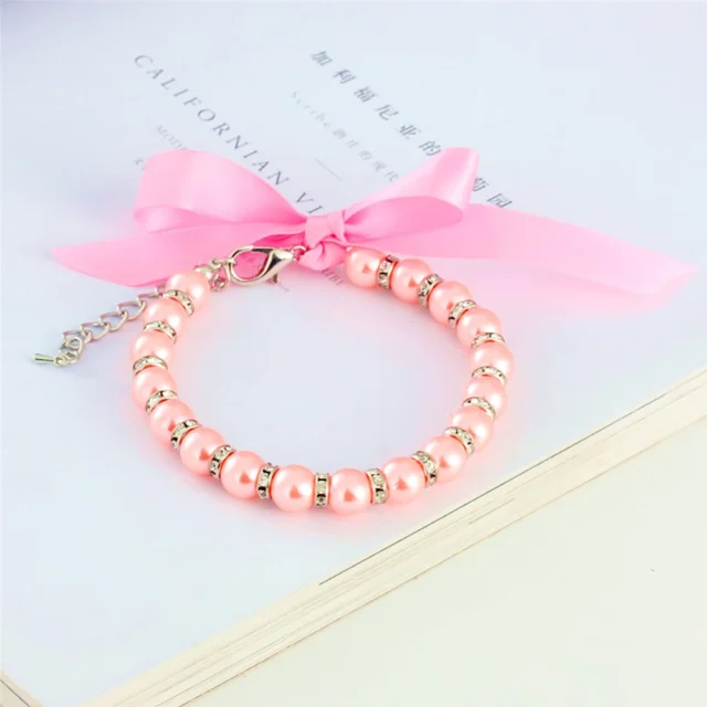 Fashion Pet Cat Dog Pearl Collar Dog Necklace Grooming Dress Up For Cat Dog Jewelry Princess for Small Dog Cat Birthday Supplies - Image 3