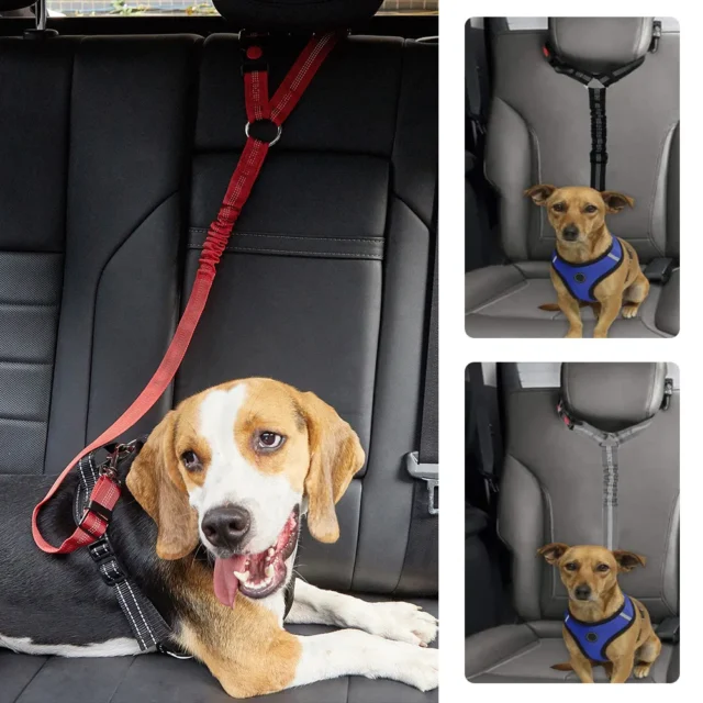 New Solid Two-in-one Dog Harness Leash Pet Car Seat Belt BackSeat Safety Belt Adjustable for Kitten Dogs Collar Pet Accessories - Image 3