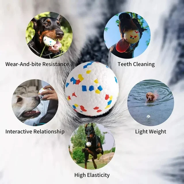 Pet Dog Chewing Ball Interactive Dog Toys High-Elastic ETPU Dog Toy Balls Bite Resistance Cleaning Teeth Toy Pet Accessories - Image 2