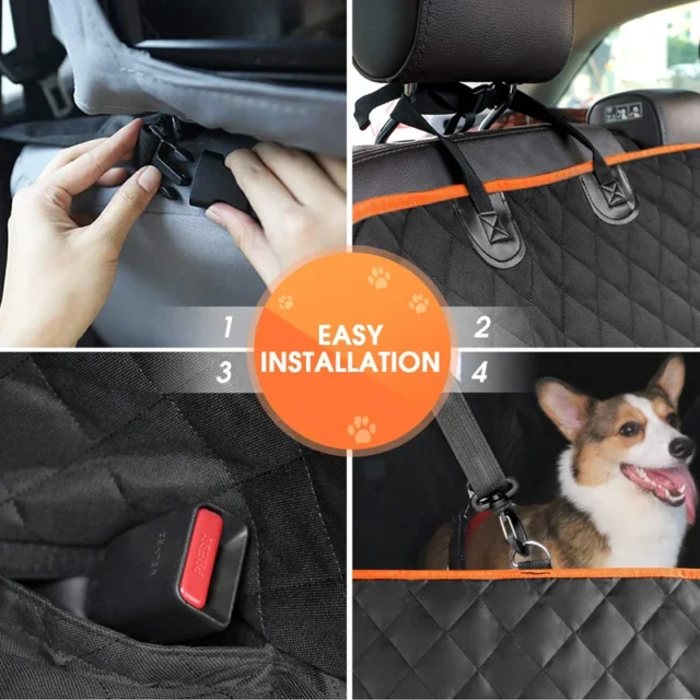 Benepaw Scratchproof Dog Car Seat Cover Waterproof 4 Bags Washable Nonslip Backseat Protector Pet Hammock For Cars Trucks SUVs - Image 5