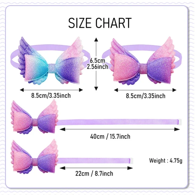 10PCS Cute Pet Dog Bowtie Colorful Wings Small Dog Cat Bow Tie Collar for Dogs Fashion Dog Bowties Bulk Dog Grooming Accessories - Image 4