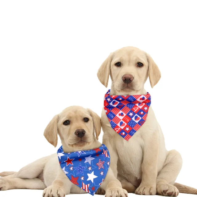 60Pcs American Independence Day Pet Bandanas for Small Dog Pet Cat Scarf Dogs Puppy Bibs Dog Grooming Accessories Pet Supplies - Image 6