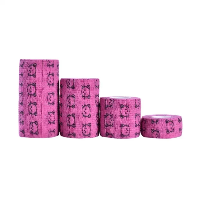 Cute Self-adhesive Elastic Bandage for Pet Dog Cat Bandage Leg Cover Protector Strap Medical Bandage Non-woven Cohesive Bandage - Image 5