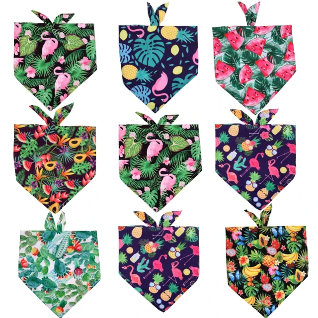 30 Pcs Comfortable Soft Bandanas For Dog Fruit Printing Pet Dog Cat Bandanas Scarf Dog Polyester Bandanas Dog Accessories - Image 2