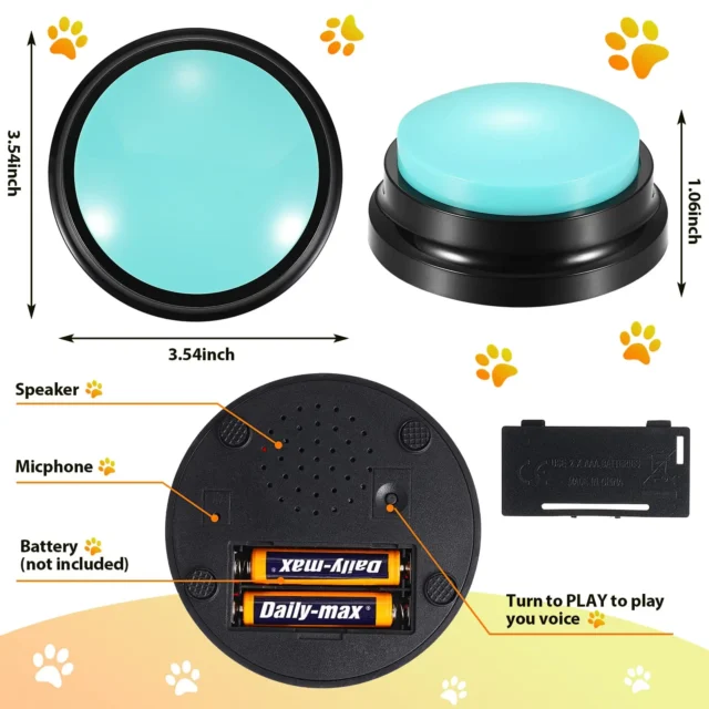 8/11pcs Voice Recording Button Pet Toys Dog Buttons for Communication Pet Training Buzzer Recordable Talking Toy Intelligence - Image 4