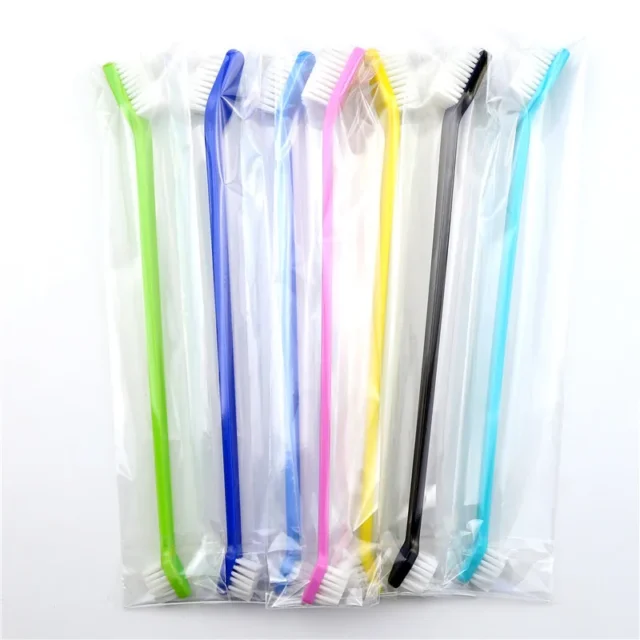 Clean Breath Two-headed Toothbrush Dog Cat Pet Hygiene Teeth Care Pet Toothbrush 2022 New Duel End Dog Cat Dental Pet Grooming - Image 3