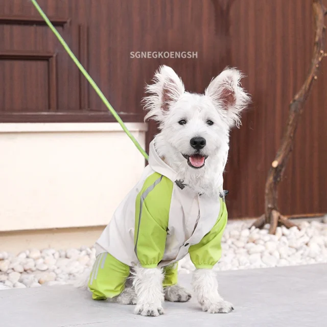 Reflective Dog Raincoat Waterproof Pet Jumpsuit Clothes for Small Dog Puppy Raincoat French Bulldog Chihuahua Poodle Rain Coat - Image 2