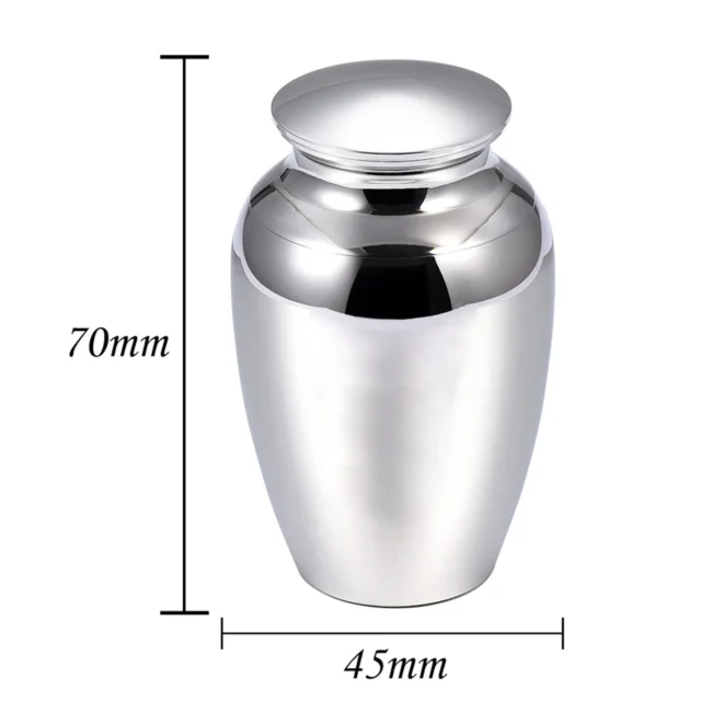 Striped cremation urn for human ashes pet ashes keepsake small stainless steel ashes holder funeral ashes memorial container - Image 2