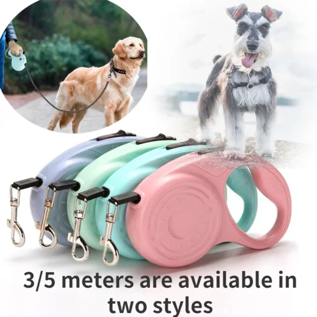 Retractable Dog Leash Automatic Traction Rope for Medium and Small Dogs and Cats Perfect for Outdoor Travel and Walking - Image 2