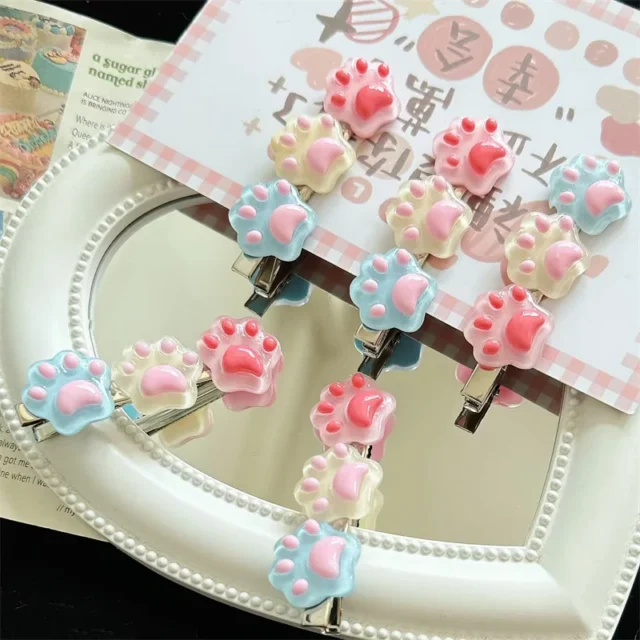 Cute Pink Pet Hair Accessory Cat Claw Duck Mouth Clip Pet Hairpin Cartoon Soft Cat Dog Sweet Girl Side Hair Clips - Image 2