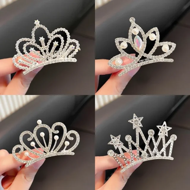 Crown Bows Pet Haircomb Crystal Pet Dog Hair Clips for Puppy Dogs Cat Yorkie Teddy Hair Grooming Pet Hair Accessories - Image 2