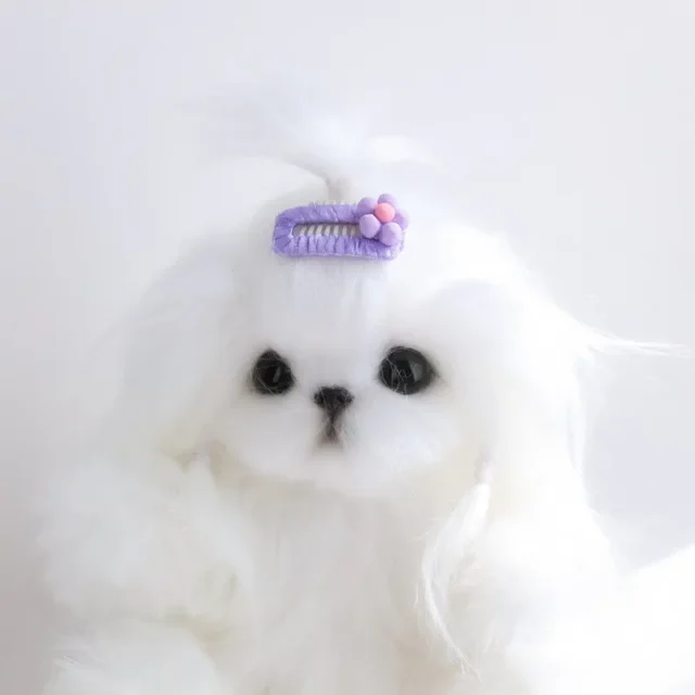 Cute Flower Colourful Hair Pins Pet Dog Bows Hair Clips for Puppy Dogs Cat Teddy Head Clip Hairpin Grooming Pet Supplies - Image 3