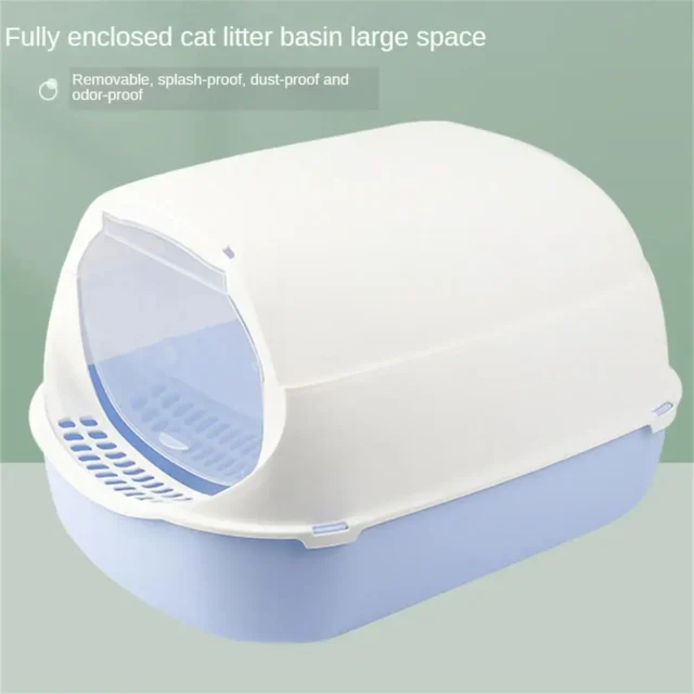 New Fully Enclosed Cat Litter Box With Shovel Pet Litter Box Large Capacity Cat Toilet Litter Box Closed Sandbox Pets Supplies - Image 6