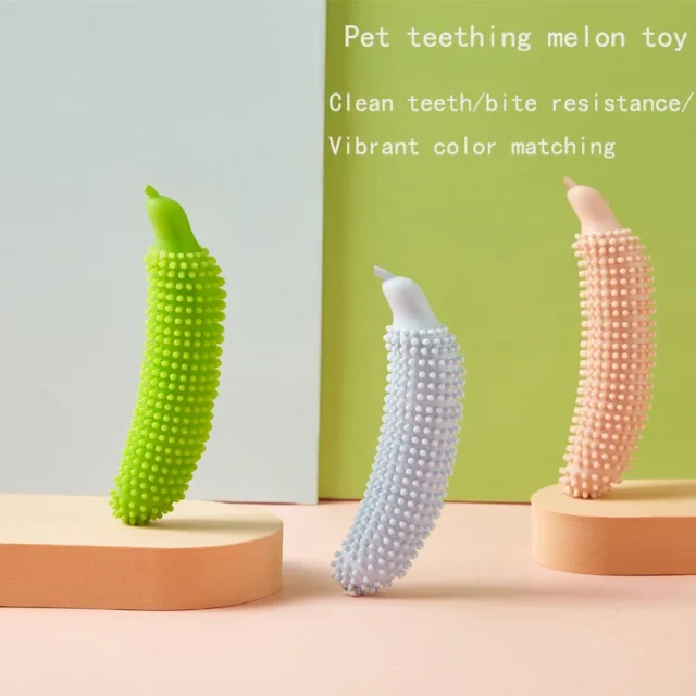 New Pet Toy Green Melon Dog Bite Teething Toy Bite Resistant Interactive Dog Toy Training Boring Dog Bite Stick - Image 2