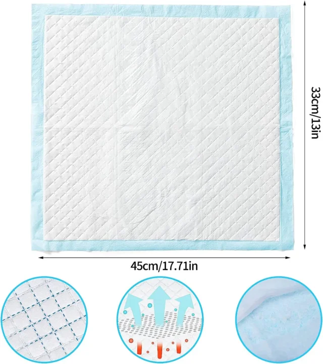 Rabbit Pee Pads, Super Absorbent Diaper, Pet Toilet/Potty Training Pads for Guinea Pigs/Hedgehog/Hamsters/Chinchillas/Cats/Dogs - Image 3