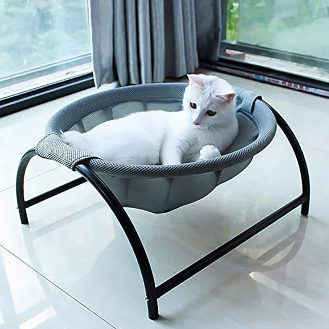 Pet Cat Hanging Bed House Round Soft Cat Hammock Luxury Cozy Rocking Chair Detachable Metal Iron Frame Cat Bed - Image 5