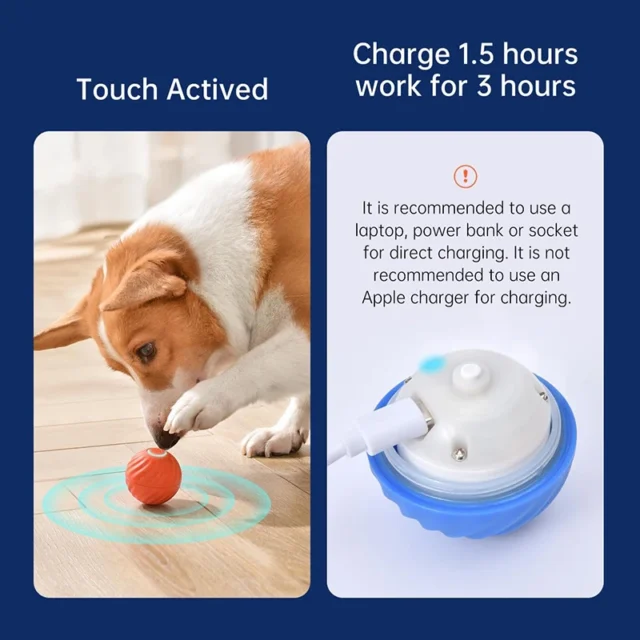 Smart Interactive Dog Toy Ball LED Light Bouncing Ball Active Rolling Ball for Small Medium Dogs Cats Pet Toys USB Rechargeable - Image 6