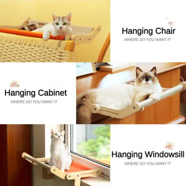 Cat Hanging Bed Balcony Window Hammock Hanging Cats Nest Bedside Cat Bed Cats Nest Pet Supplies Customizable - Image 4