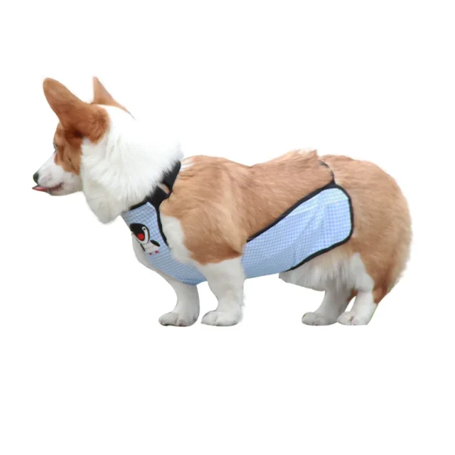 DualPet-Waterproof Lattice Saliva Bib Clothes, Belly Protector, Adjustable, Soft, Keep Warm, Anti Dirty Vest