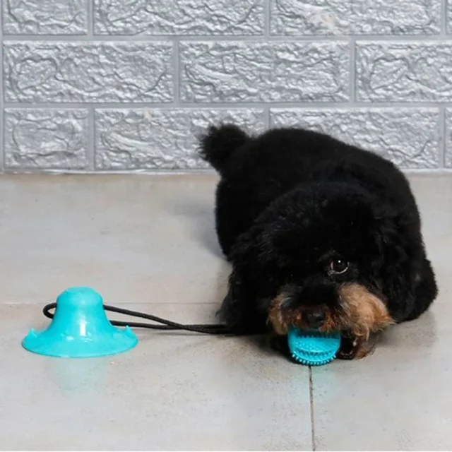 Dog Suction Cup Toy Tug of War Dog Toy Dog Treat Food Dispensing Ball with Rope Aggressive Chewers Pet Puppy Teeth-Cleaning Toys - Image 6