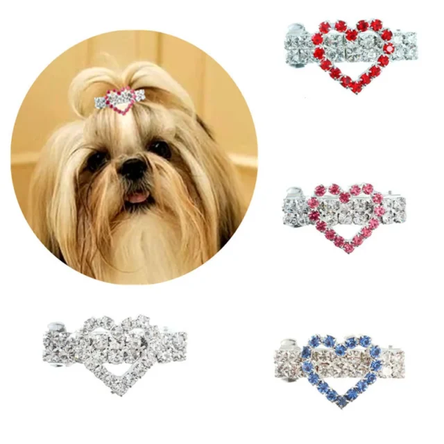 Fashion Crystal Rhinestone Dog Hair Clip Crown Accessories Pet Grooming for Puppy Cats Pet Hairpins Dog Multicolor Cat Headwear - Image 3