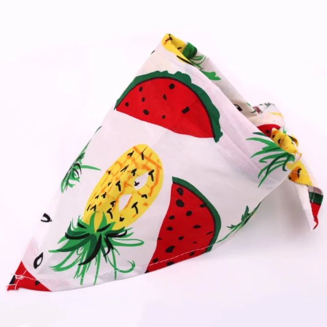 30 Pcs Soft Cotton Bandanas For Dog Summer Fruit Printing Triangle Adjustable Scarf Dog Bandanas Pet Dog Grooming Accessories - Image 6