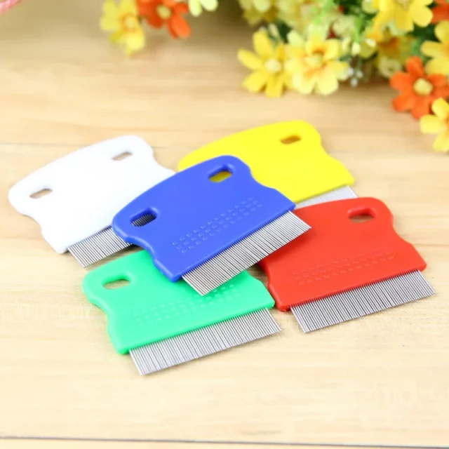 Hot Pet Dog Hair Flea Comb Stainless Pin Dog Cat Grooming Brush Comb Clean Tool 1pc Random Color